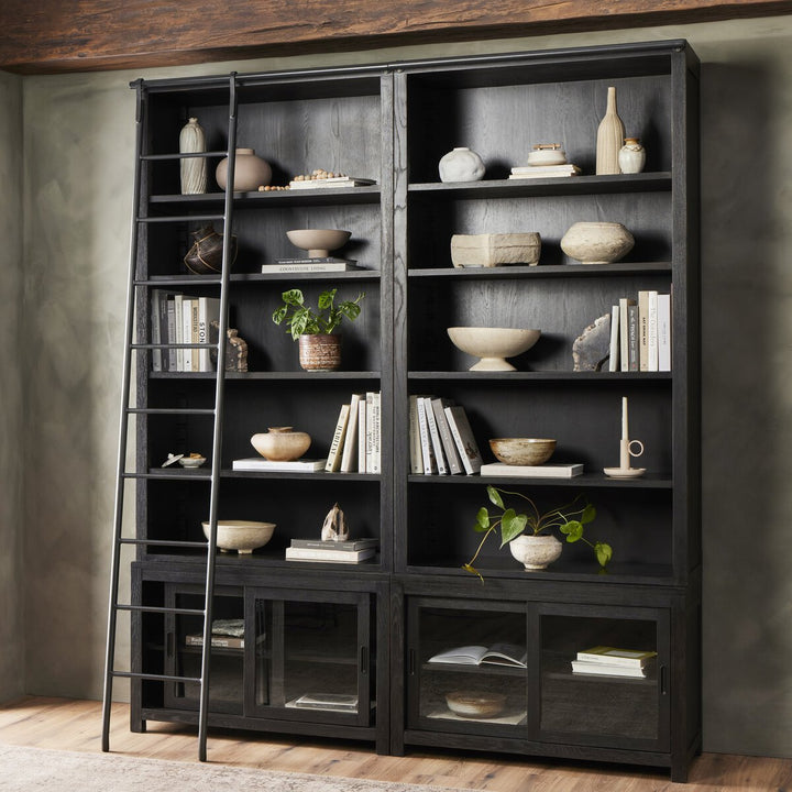 Admont Double Bookcase With Ladder