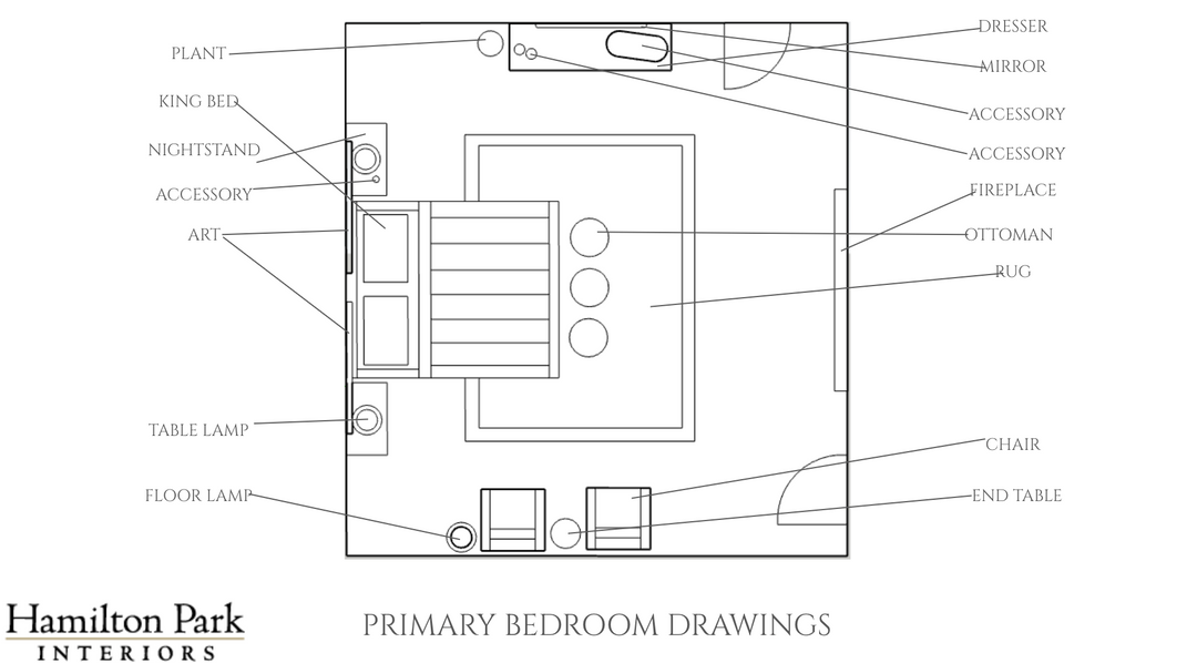 Primary Bedroom E-Design Services