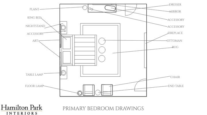 Primary Bedroom E-Design Services