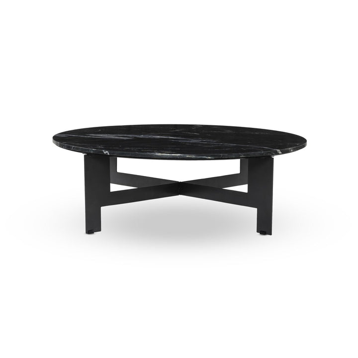 Marble Round Coffee Table With Iron