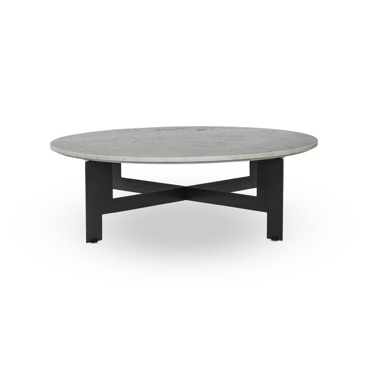 Marble Round Coffee Table With Iron