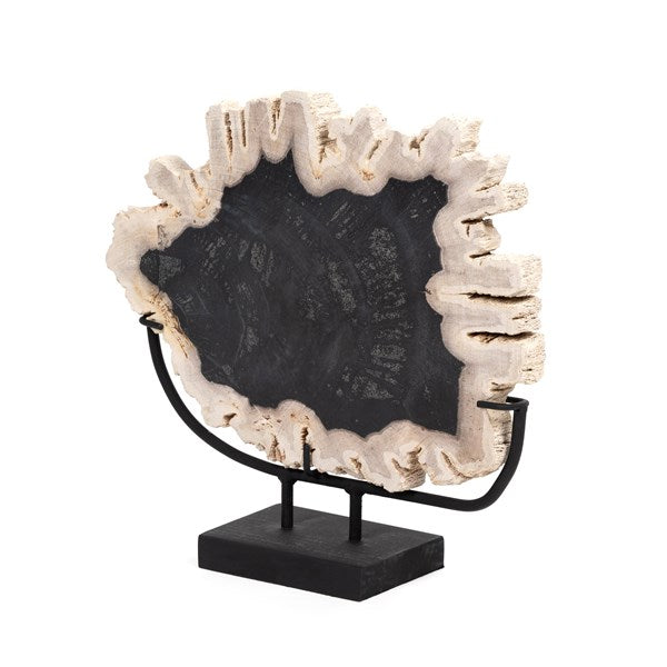 PETRIFIED WOOD SCULPTURE-DARK