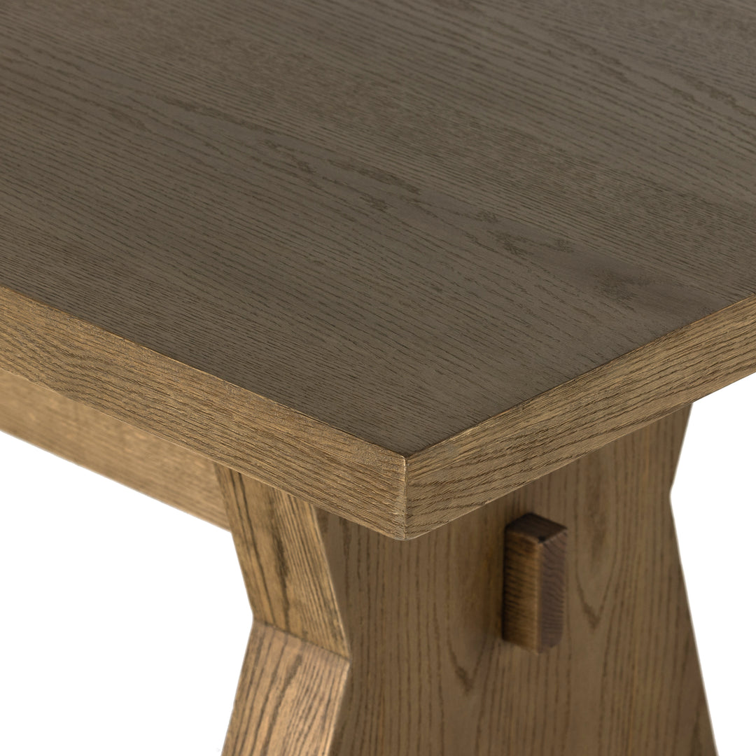 TIA DINING TABLE 108"-DRIFTED OAK SOLID