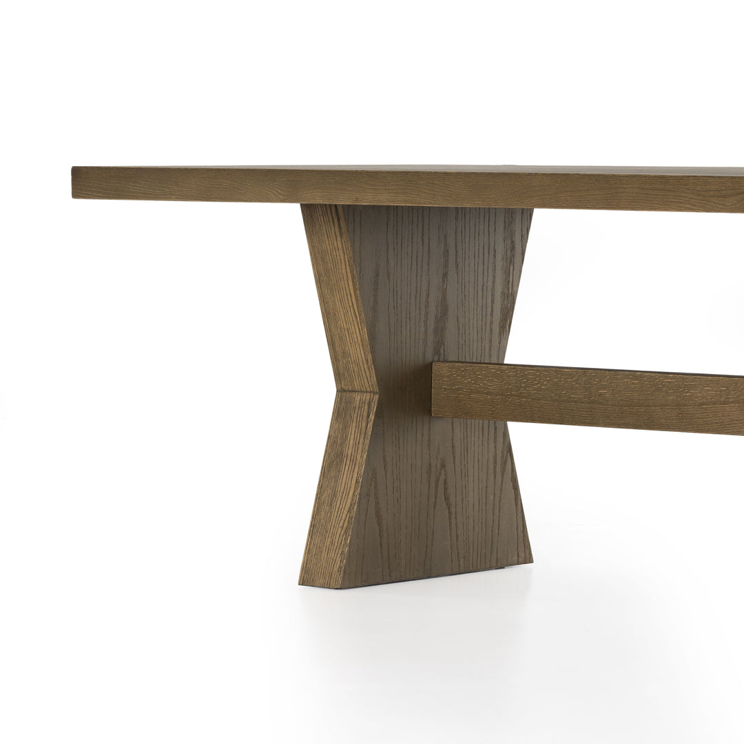 TIA DINING TABLE 108"-DRIFTED OAK SOLID